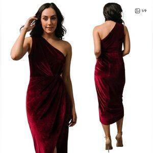 Baltic Born | Merlot One Shoulder Dress | Medium
